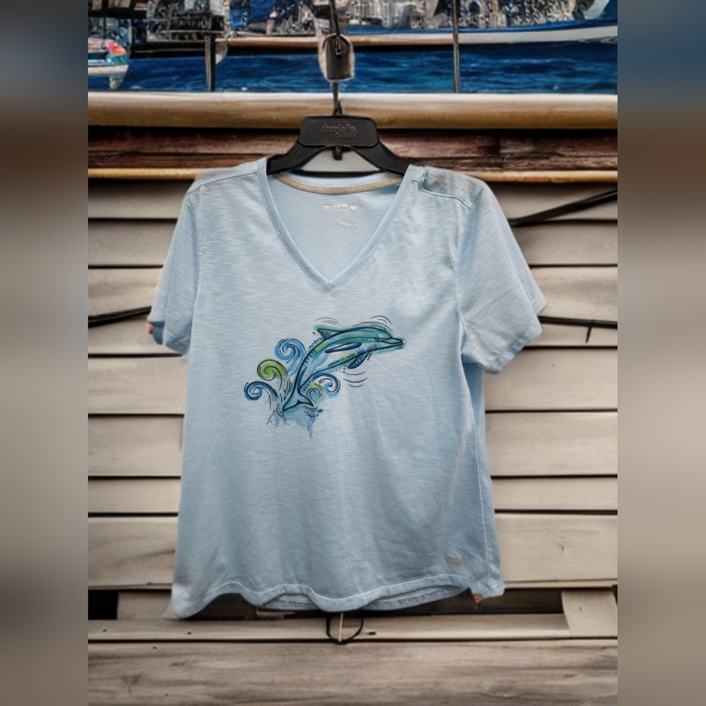 Dolphin tshirt Large Reel Legends